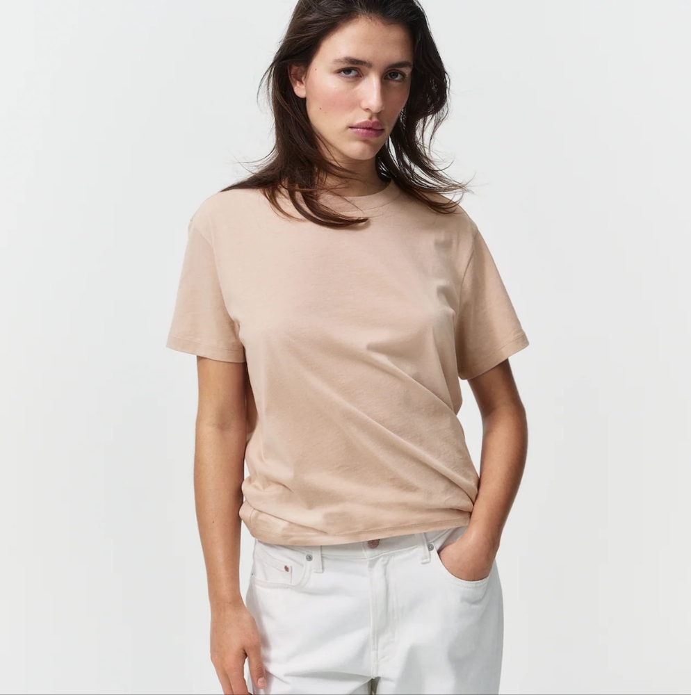 H&M Cotton T-shirt Dusty Pink